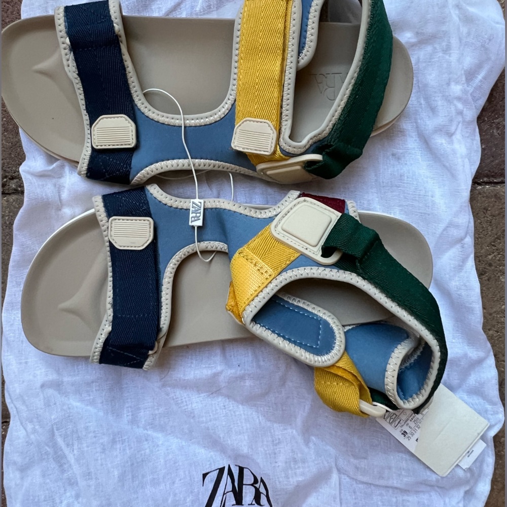 Zara Multi-Color Sandals (new with tags) Size EU 39
